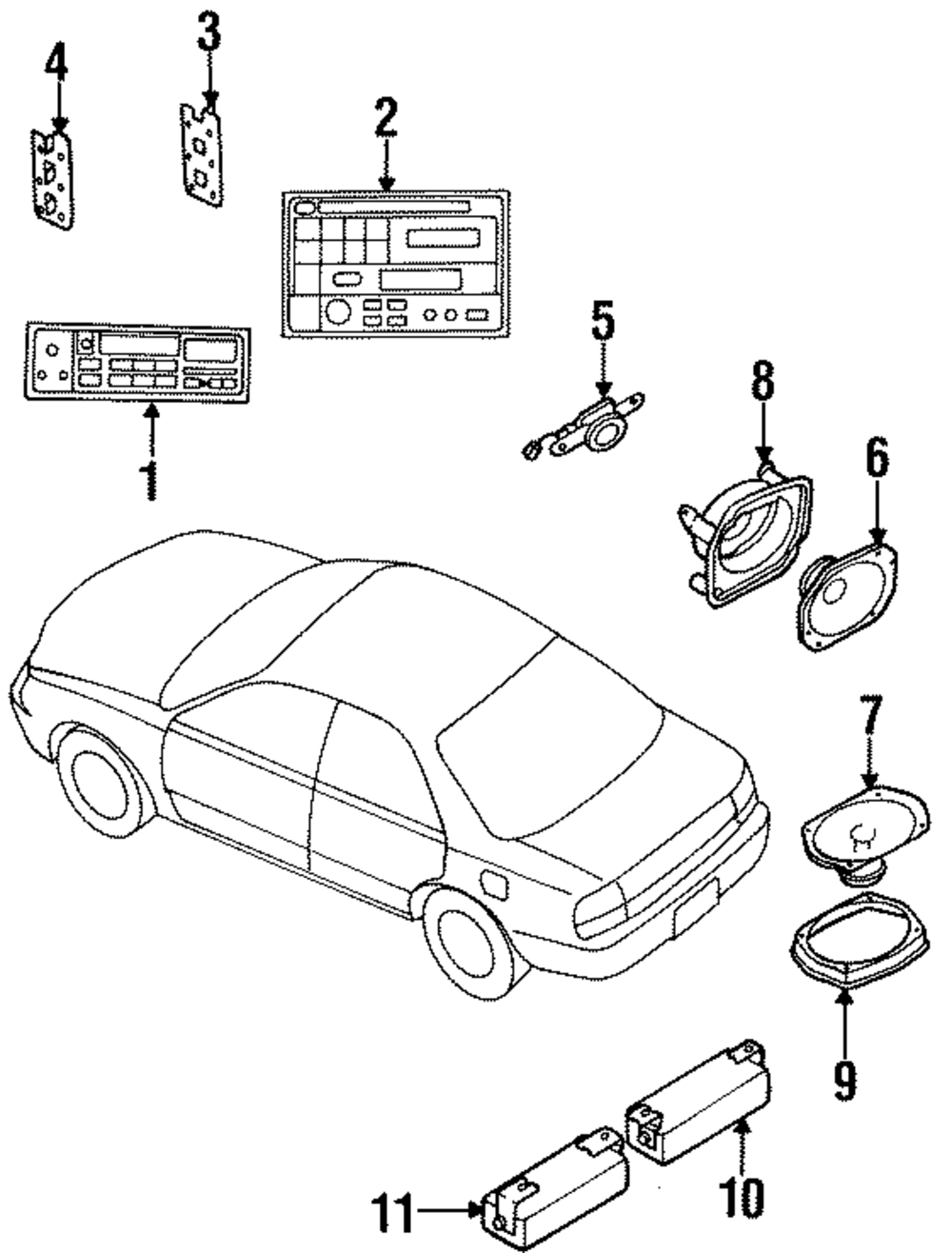 AM/FM Cassette - Nissan (28188-1E402)