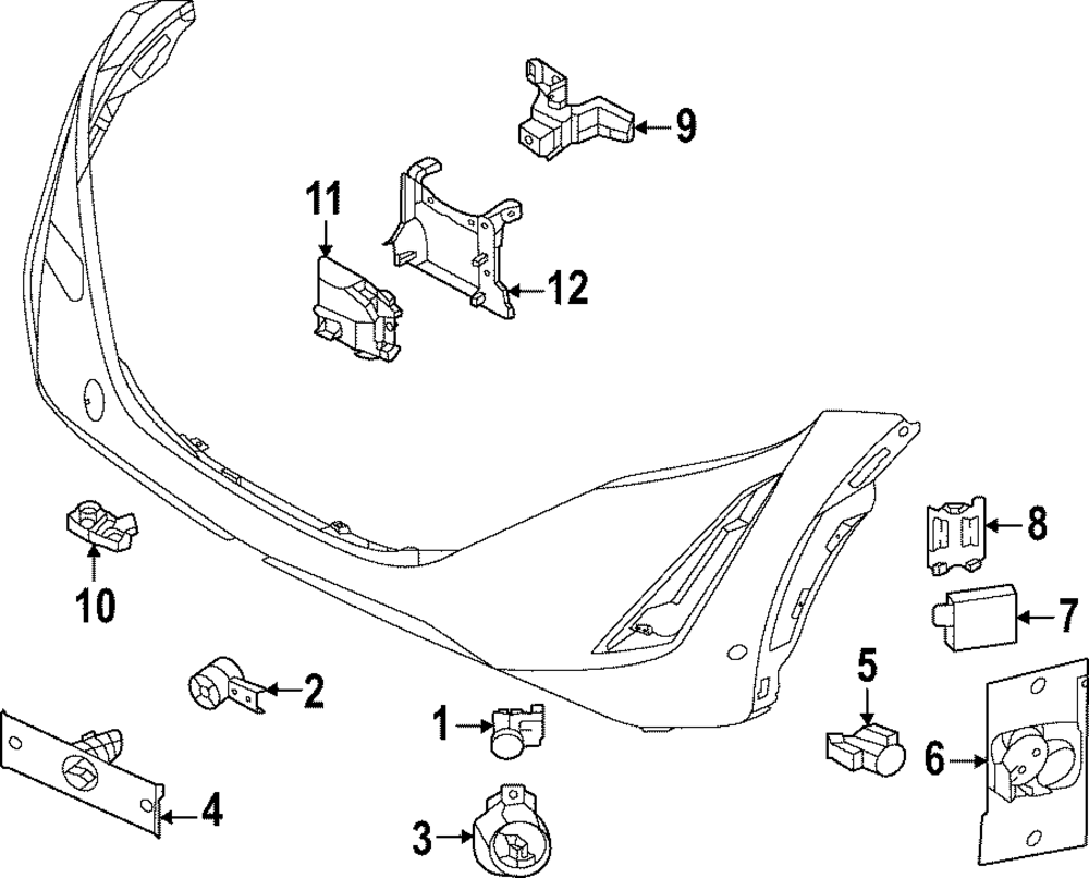 Auto Park Sensor Retainer - Nissan (28533-5MR0A)